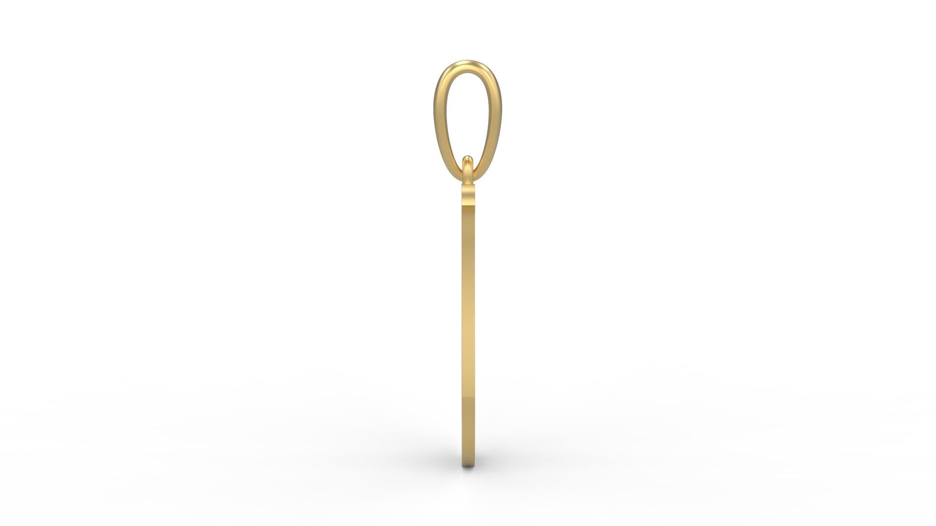 Initial Letters Pendant Mahalo U 3D print model_2