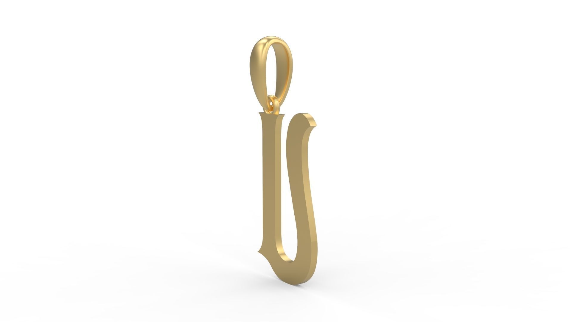 Initial Letters Pendant Mahalo U 3D print model_1