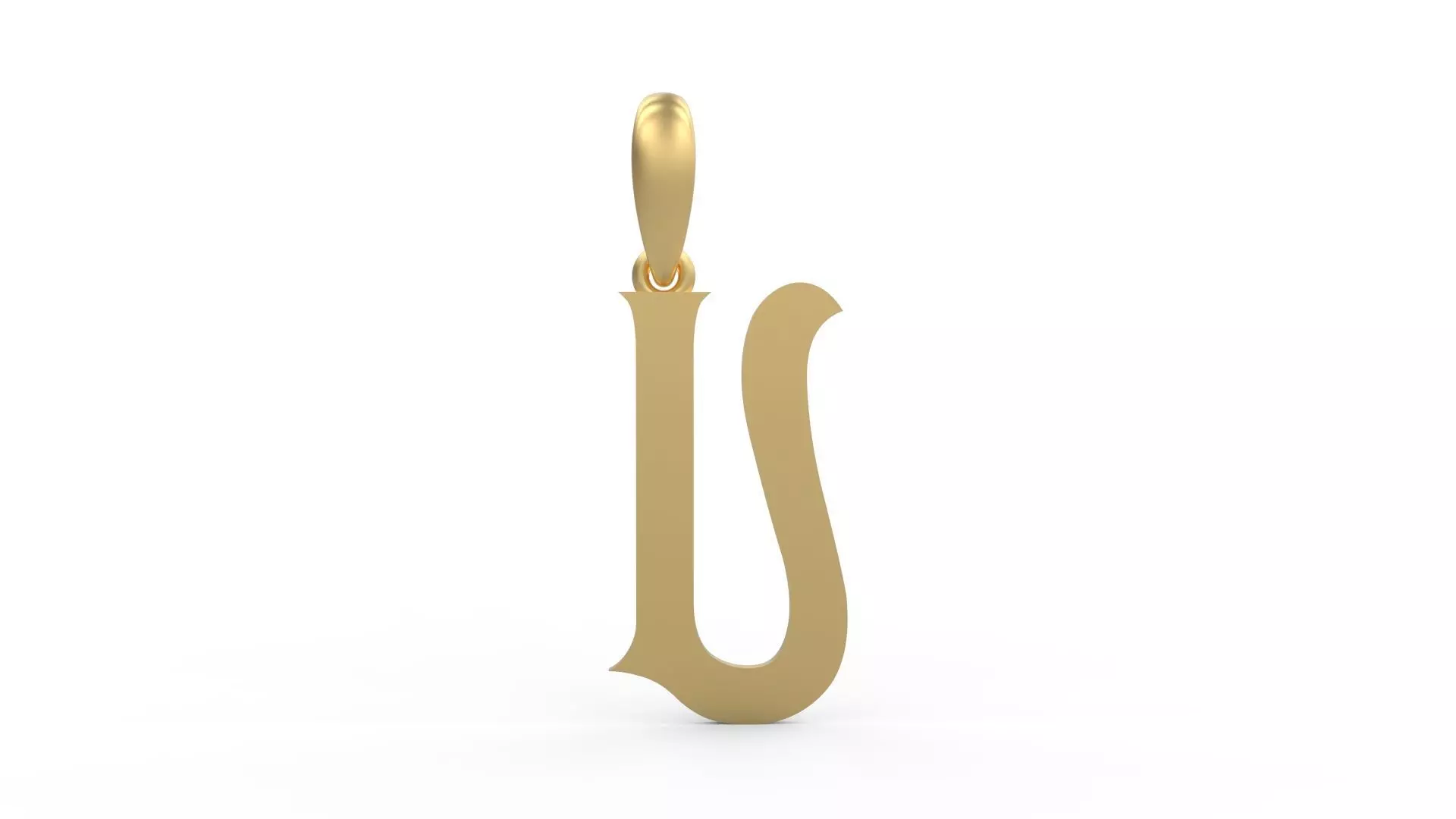 Initial Letters Pendant Mahalo U 3D print model_0