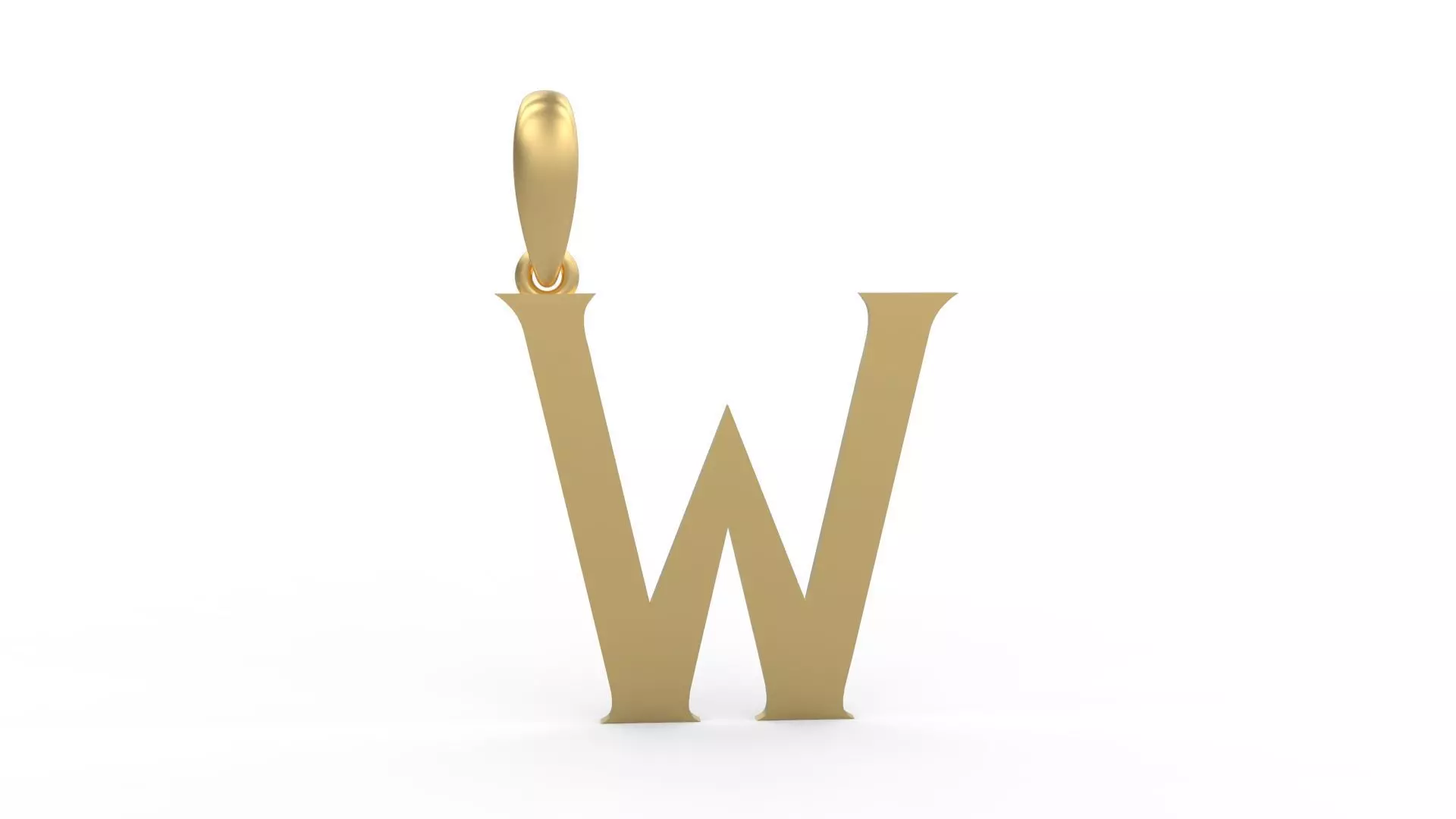 Initial Letters Pendant Mahalo W 3D print model