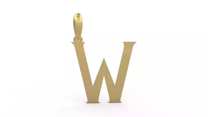 Initial Letters Pendant Mahalo W