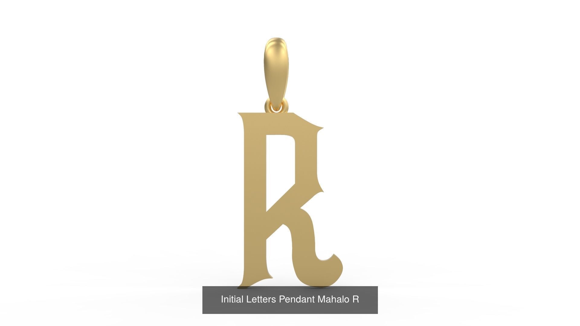 Initial Letters Pendant Alphabets Mahalo 3D Model Collection_20