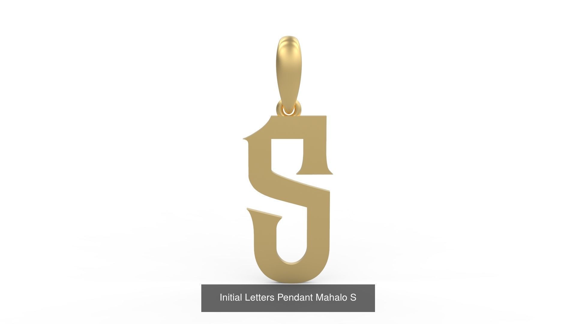 Initial Letters Pendant Alphabets Mahalo 3D Model Collection_21