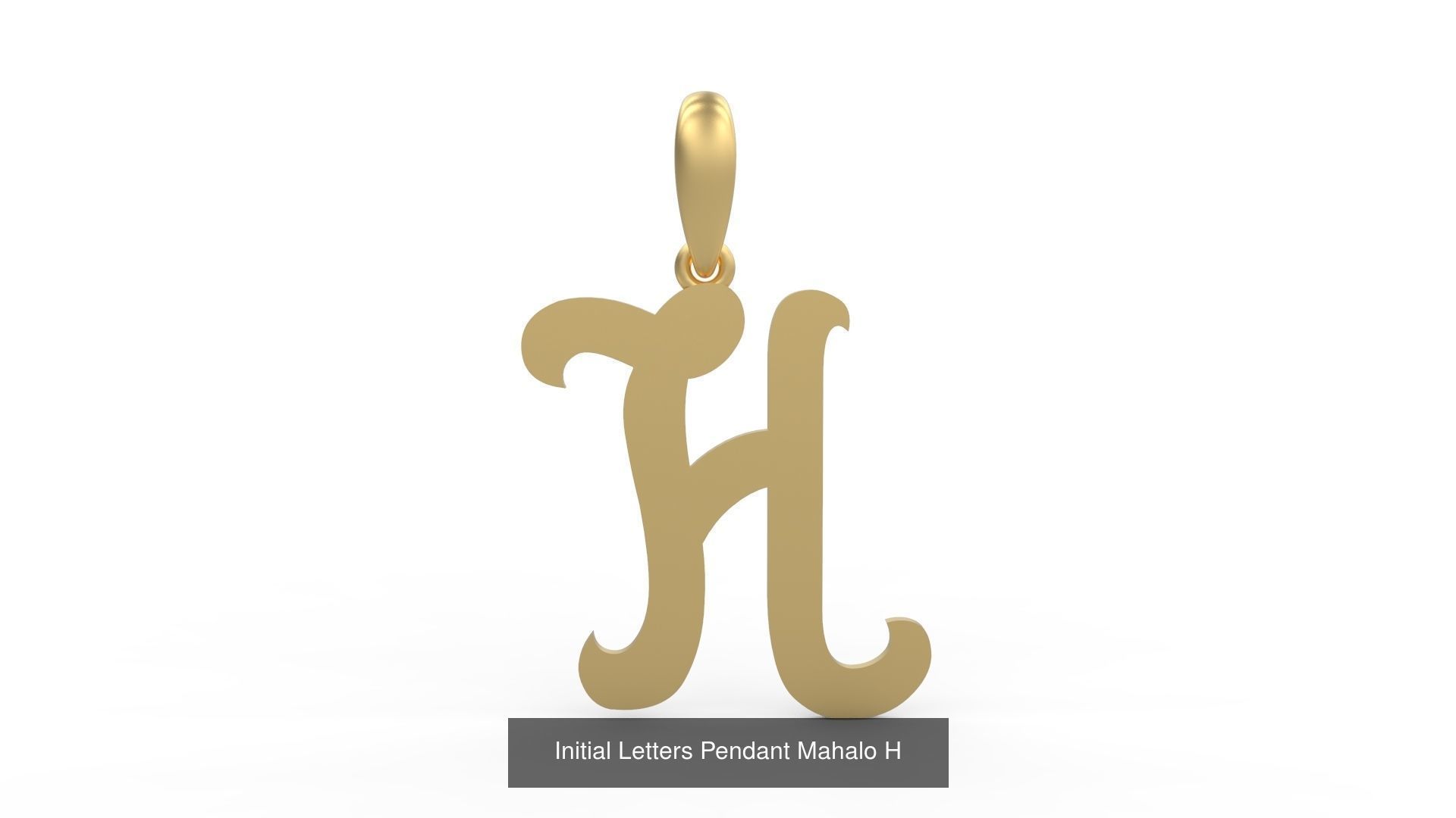 Initial Letters Pendant Alphabets Mahalo 3D Model Collection_10