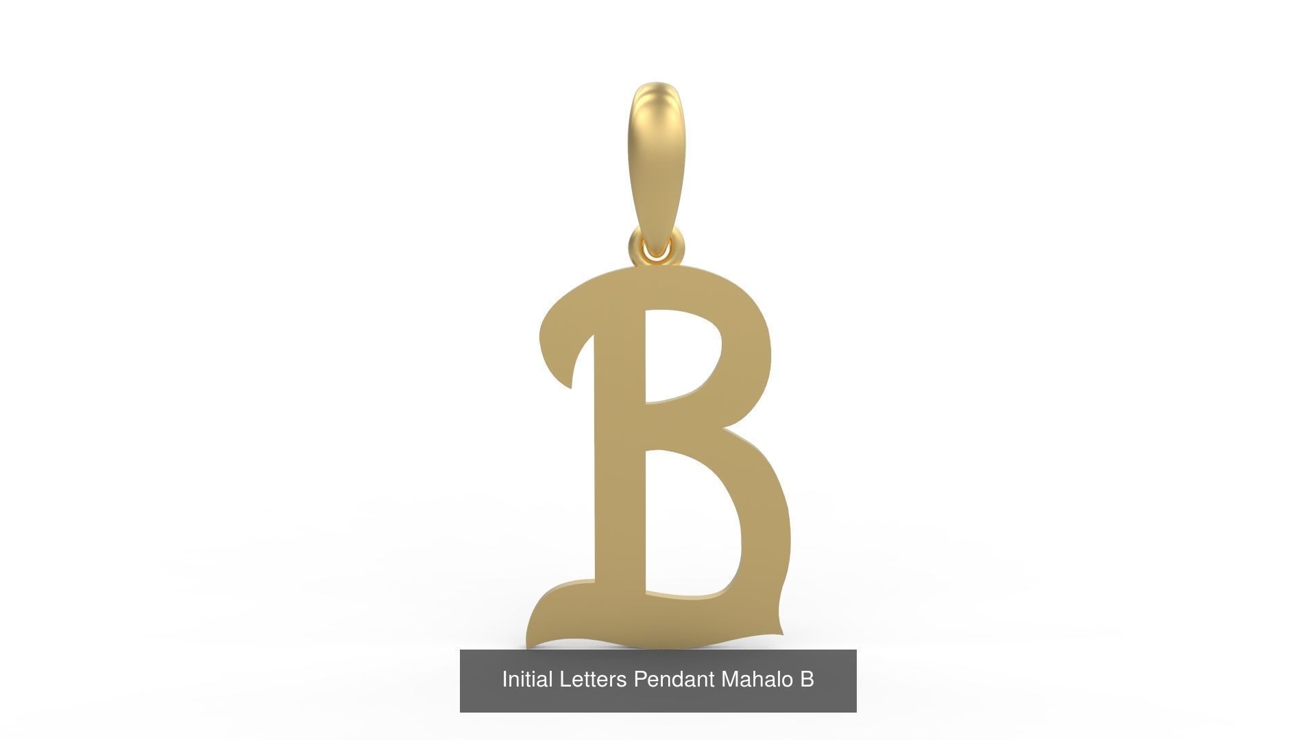 Initial Letters Pendant Alphabets Mahalo 3D Model Collection_4
