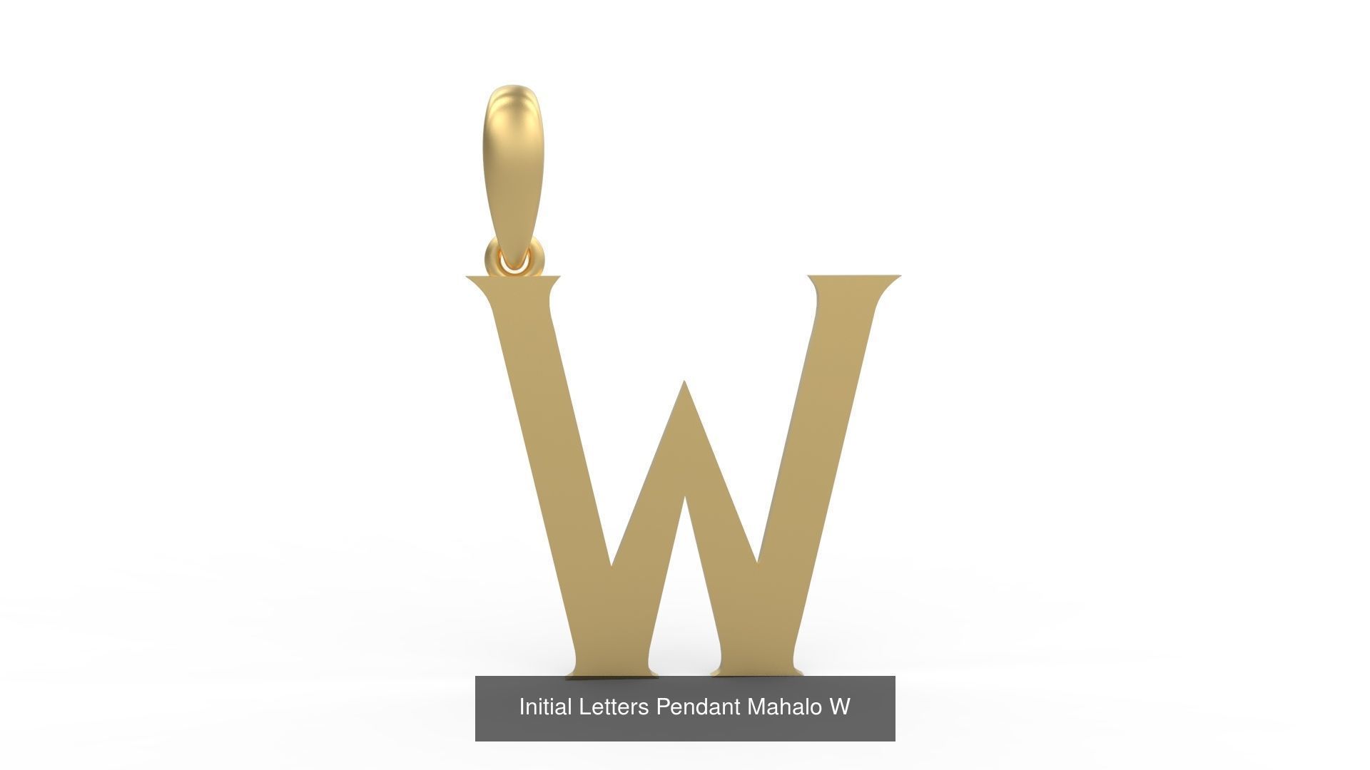 Initial Letters Pendant Alphabets Mahalo 3D Model Collection_25