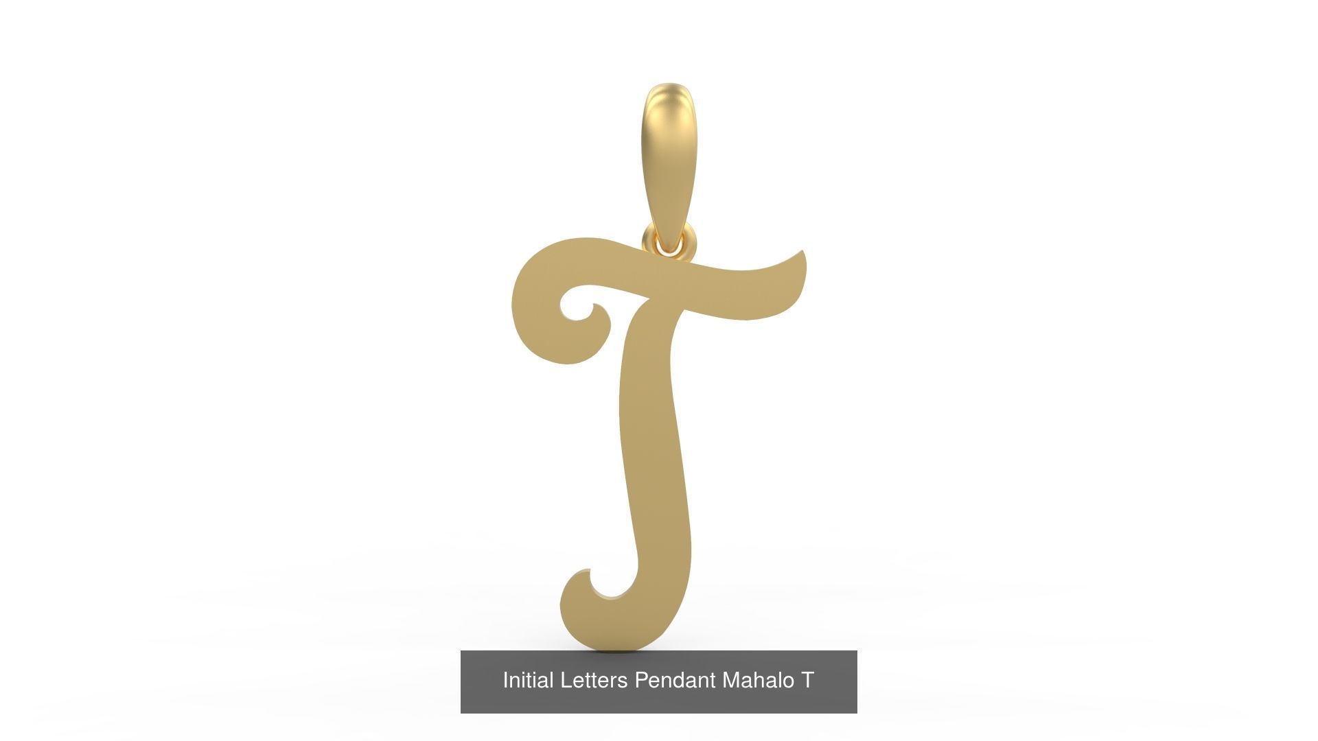 Initial Letters Pendant Alphabets Mahalo 3D Model Collection_22