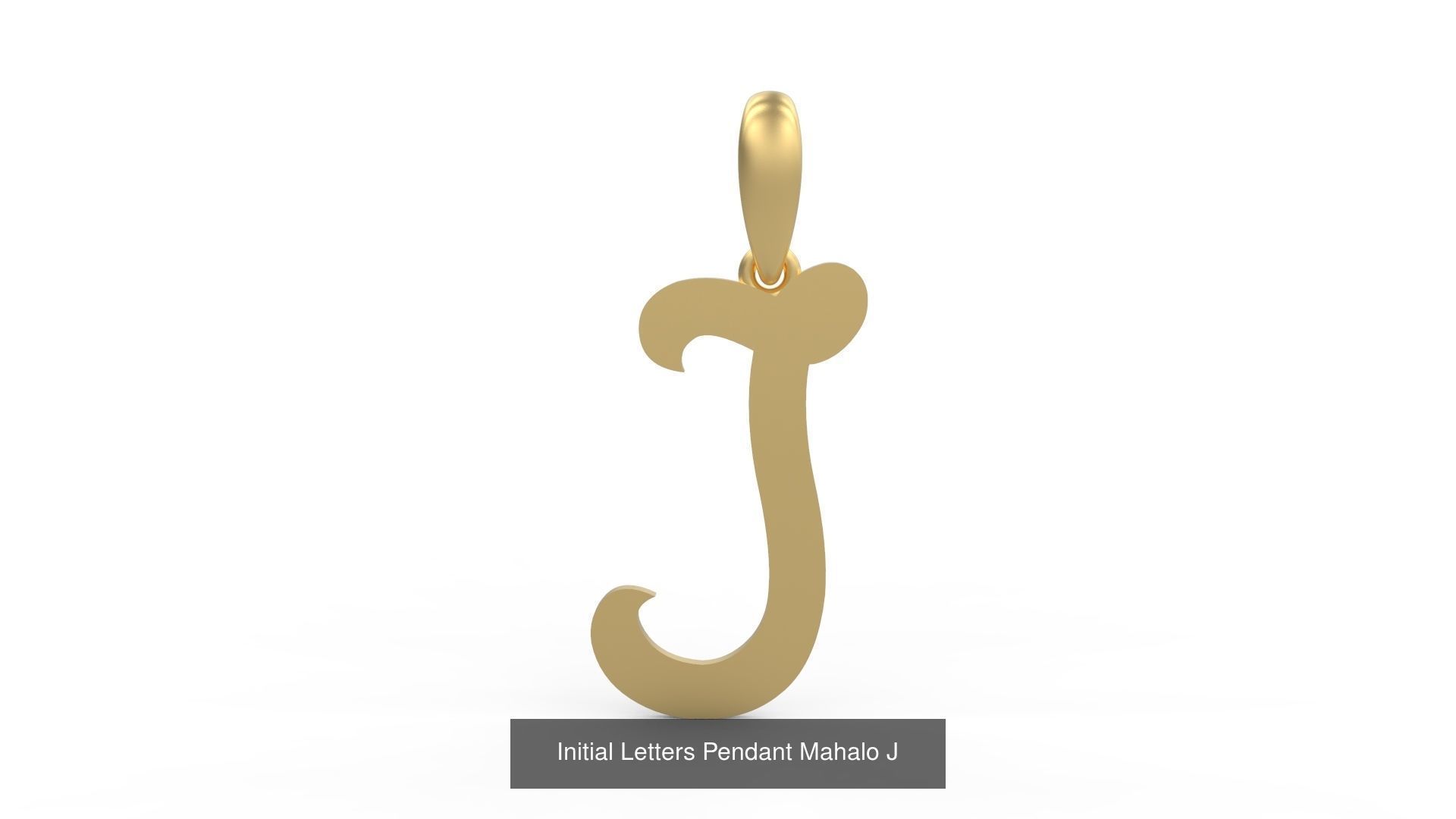 Initial Letters Pendant Alphabets Mahalo 3D Model Collection_12