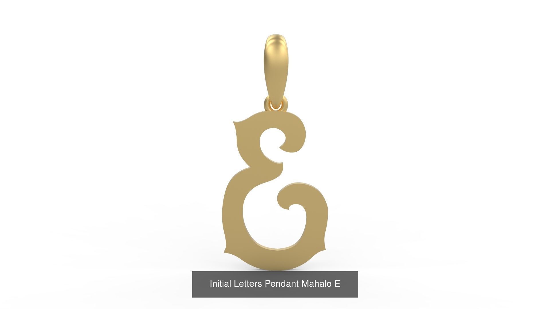 Initial Letters Pendant Alphabets Mahalo 3D Model Collection_7