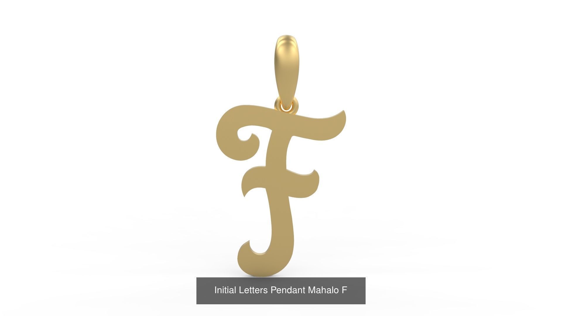 Initial Letters Pendant Alphabets Mahalo 3D Model Collection_8