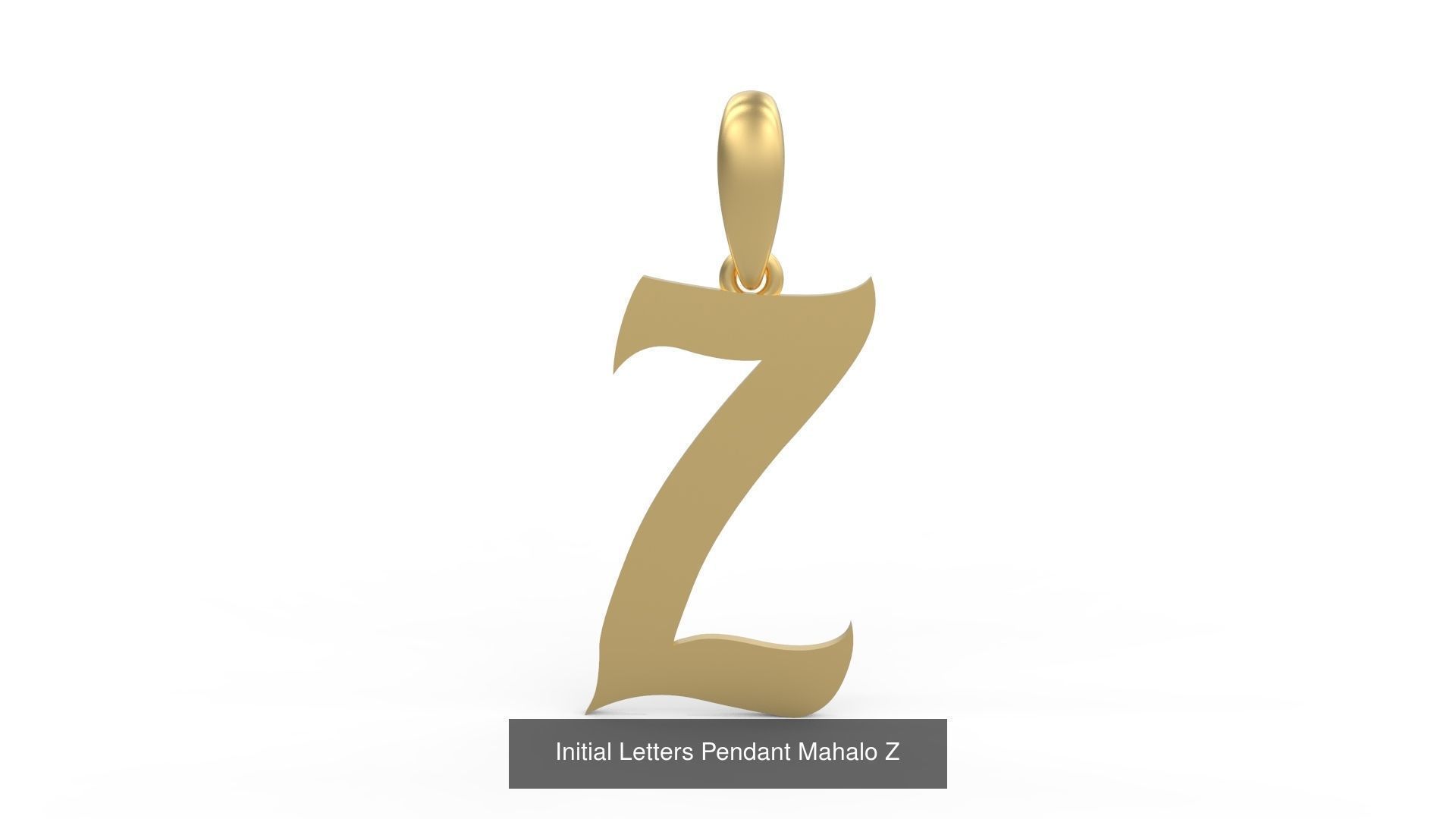 Initial Letters Pendant Alphabets Mahalo 3D Model Collection_28
