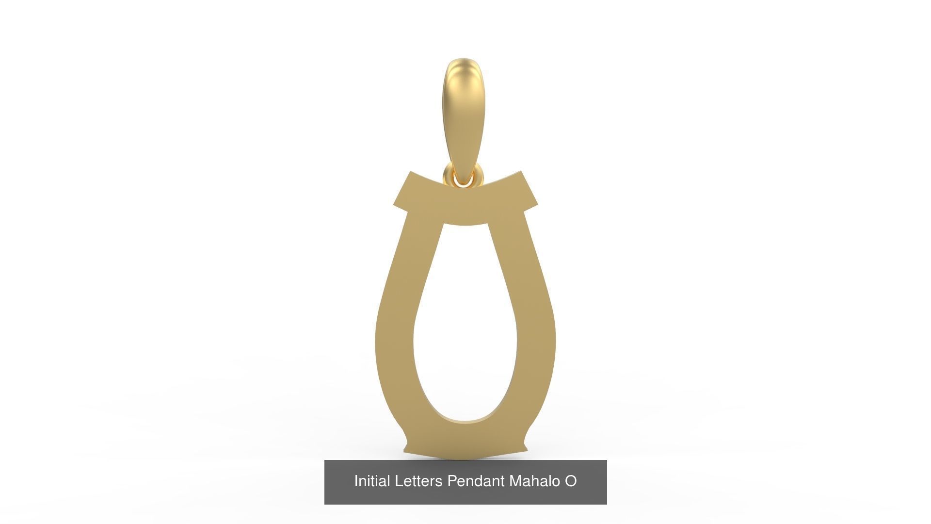 Initial Letters Pendant Alphabets Mahalo 3D Model Collection_17