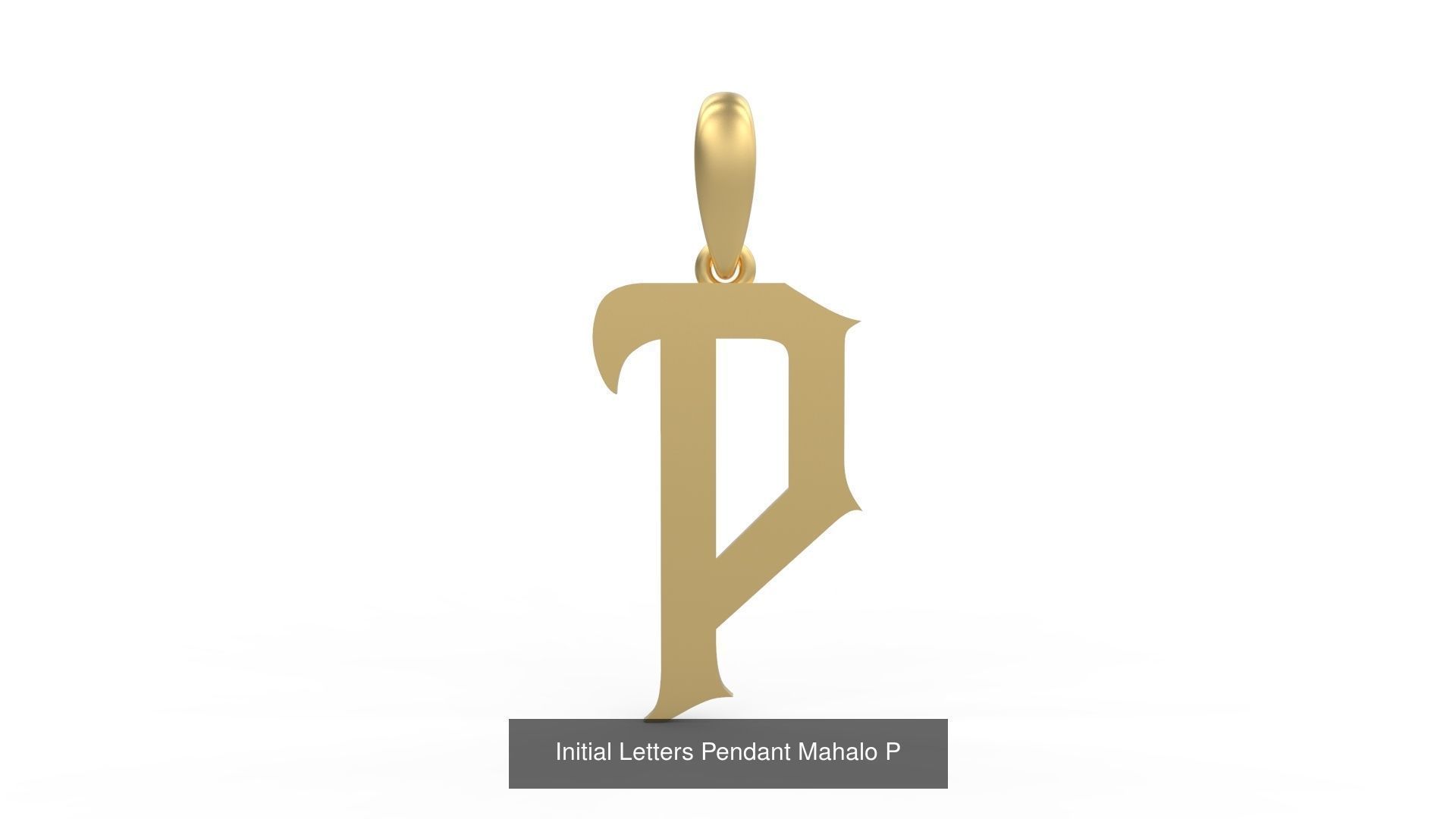 Initial Letters Pendant Alphabets Mahalo 3D Model Collection_18