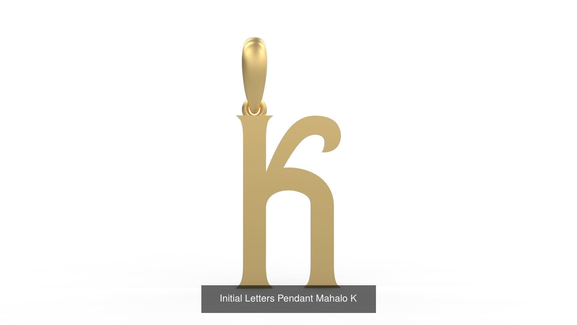 Initial Letters Pendant Alphabets Mahalo 3D Model Collection_13