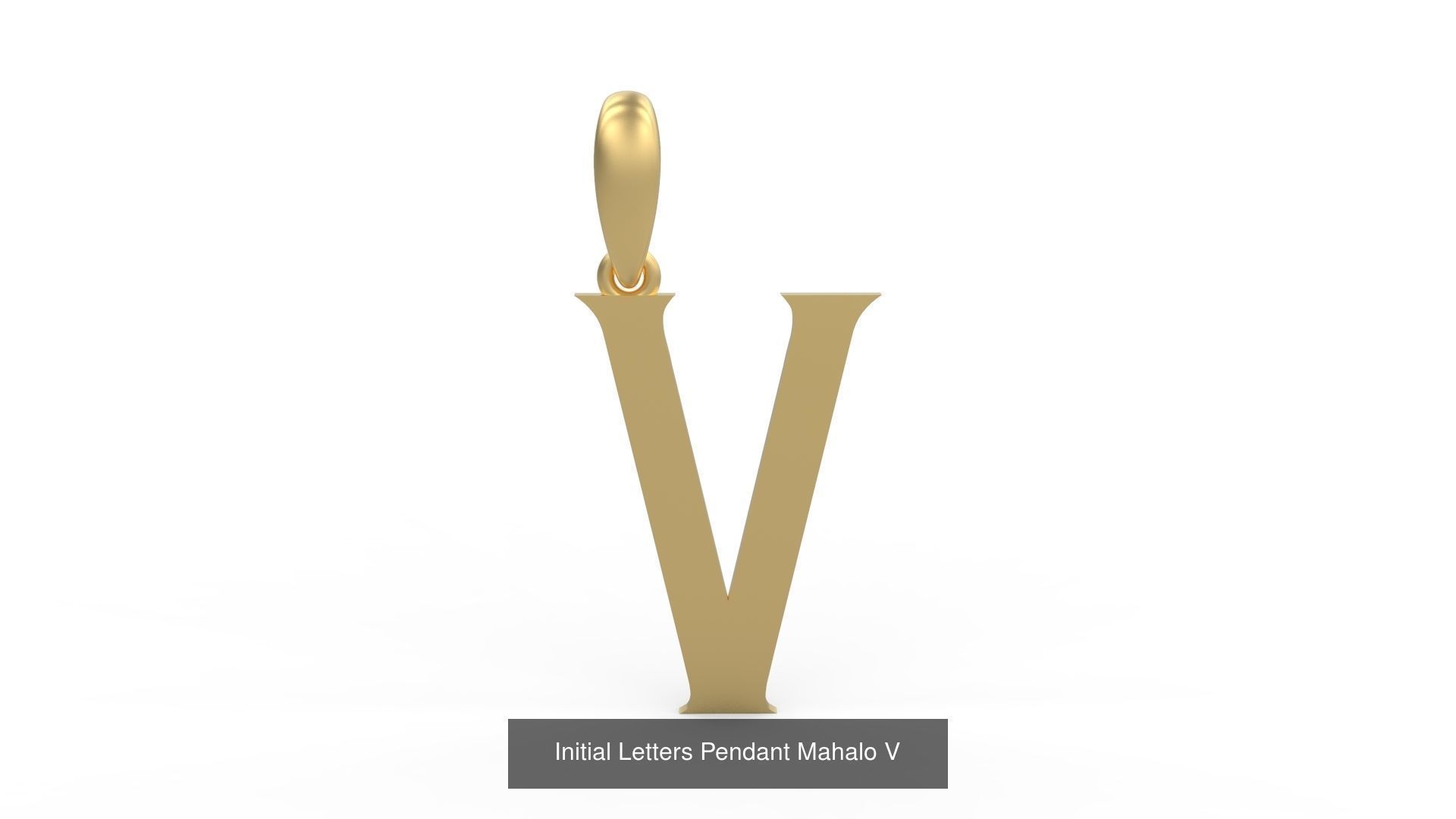 Initial Letters Pendant Alphabets Mahalo 3D Model Collection_24