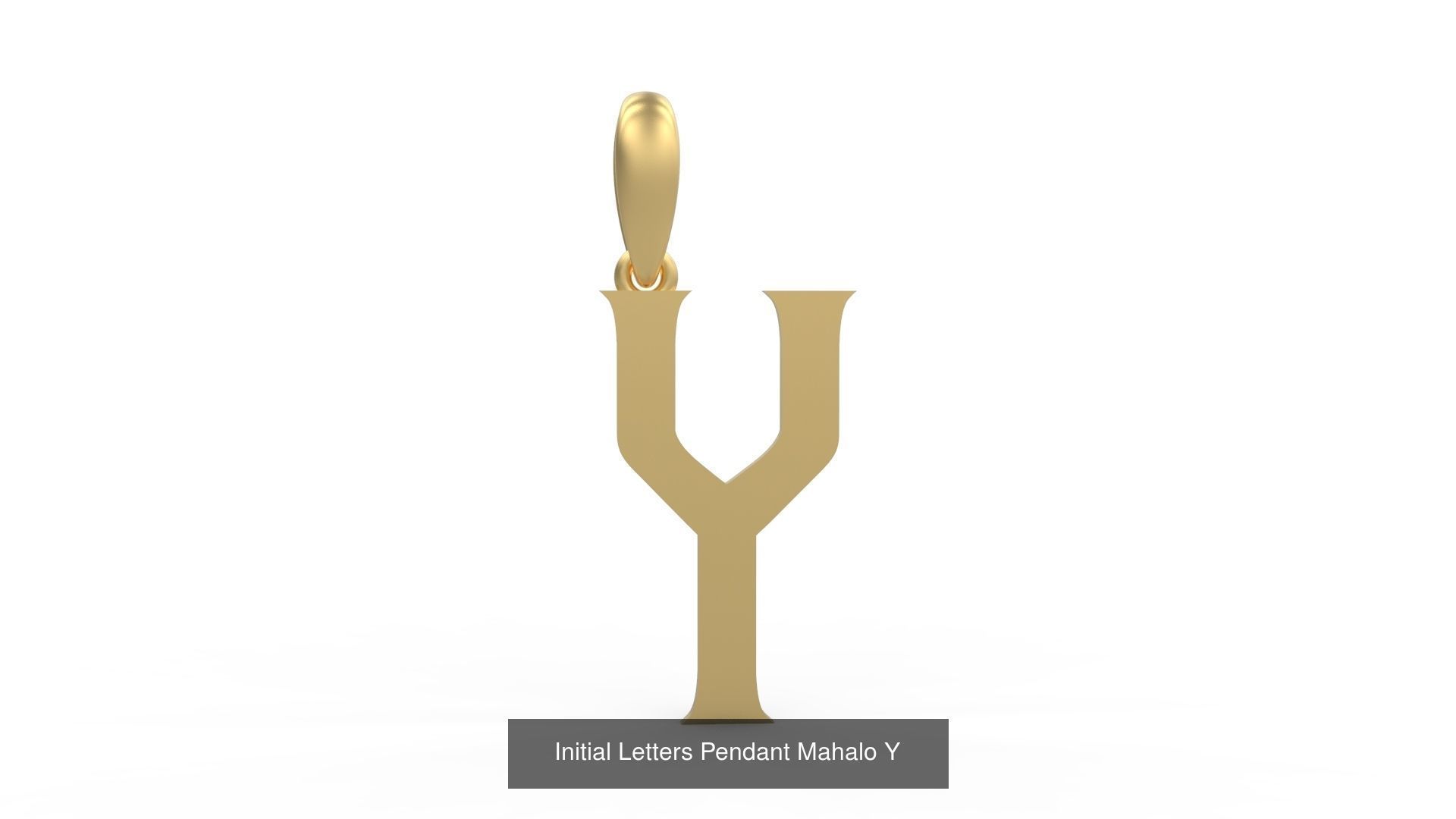 Initial Letters Pendant Alphabets Mahalo 3D Model Collection_27