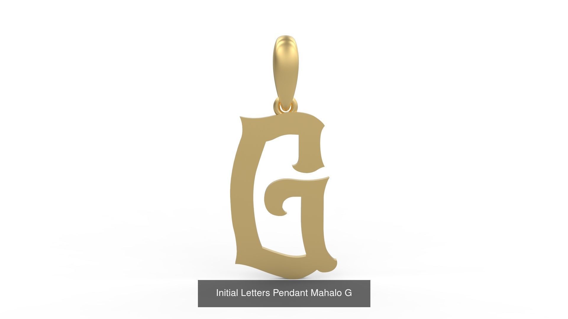 Initial Letters Pendant Alphabets Mahalo 3D Model Collection_9