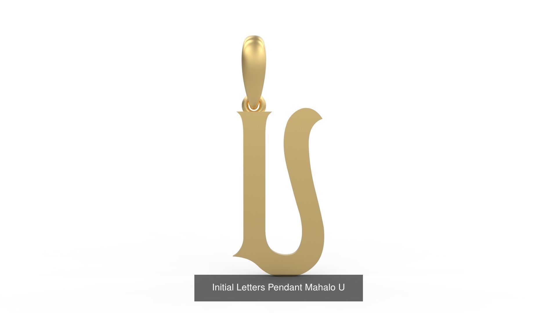 Initial Letters Pendant Alphabets Mahalo 3D Model Collection_23