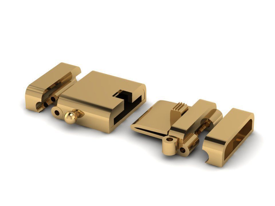 4 size LOCK for CHAIN Necklace Bracelet JUST STL 3D model_8