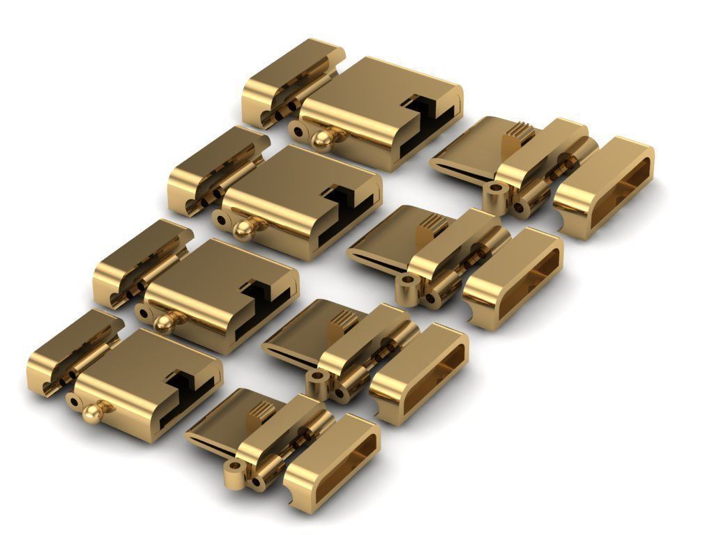 4 size LOCK for CHAIN Necklace Bracelet JUST STL 3D model_1