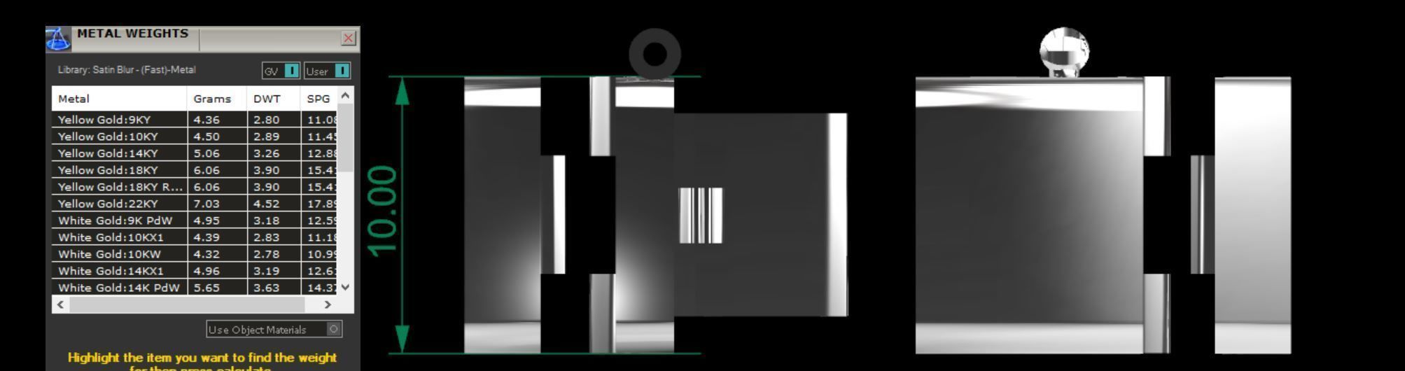 4 size LOCK for CHAIN Necklace Bracelet JUST STL 3D model_11