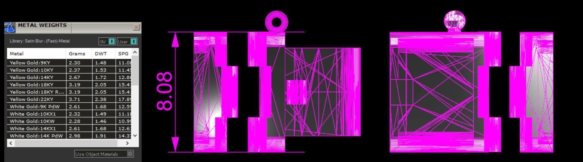 4 size LOCK for CHAIN Necklace Bracelet JUST STL 3D model_10