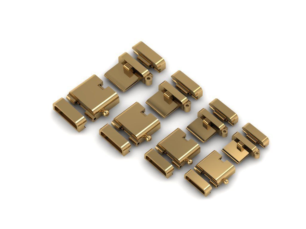 4 size LOCK for CHAIN Necklace Bracelet JUST STL 3D model_5