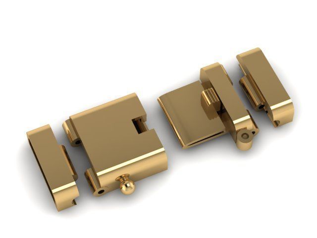 4 size LOCK for CHAIN Necklace Bracelet JUST STL 3D model_4