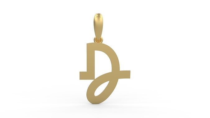 Initial Letters Pendant Spring Daily D 3D print model