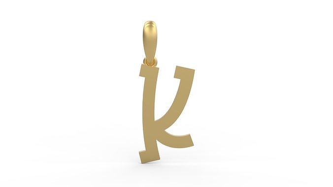 Initial Letters Pendant Spring Daily K 3D print model