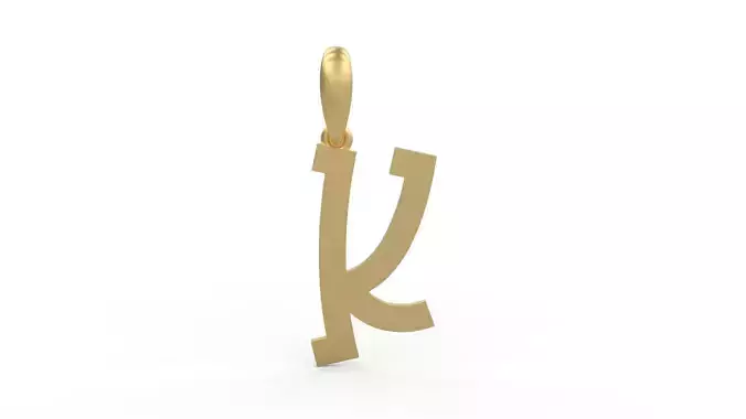 Initial Letters Pendant Spring Daily K 3D print model