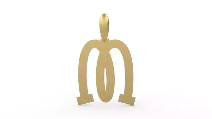 Initial Letters Pendant Spring Daily M 3D print model