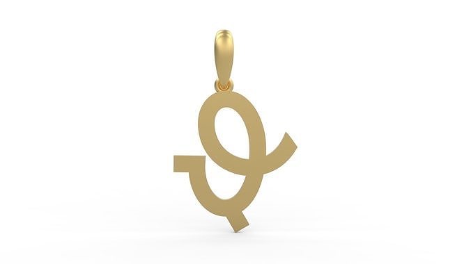 Initial Letters Pendant Spring Daily Q 3D print model