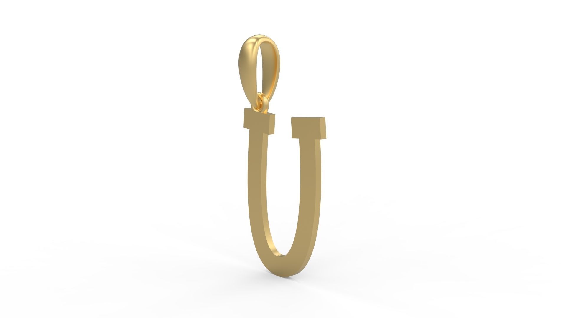 Initial Letters Pendant Spring Daily U 3D print model_1