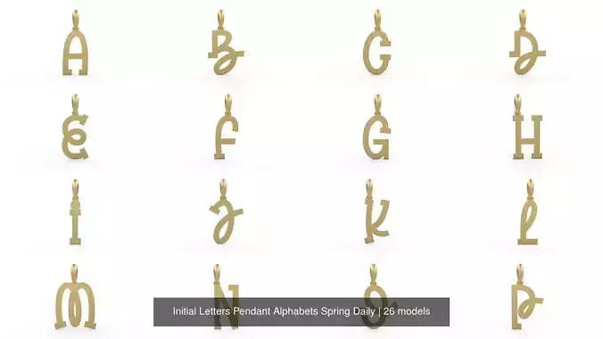 Initial Letters Pendant Alphabets Spring Daily