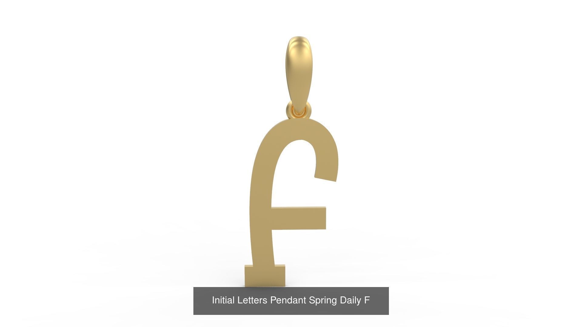 Initial Letters Pendant Alphabets Spring Daily 3D Model Collection_8