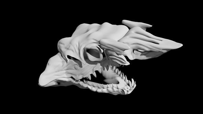 Shark Skull Low-poly 3D model