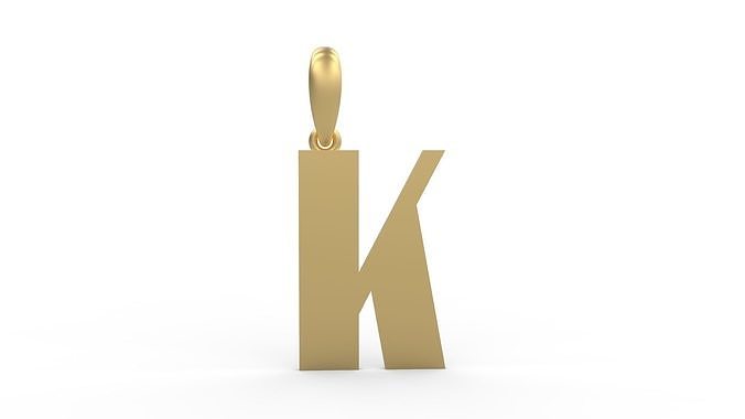 Initial Letters Pendant Sportage K 3D print model