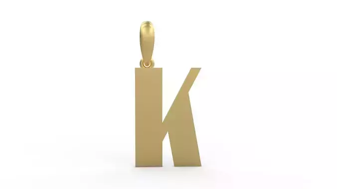 Initial Letters Pendant Sportage K 3D print model