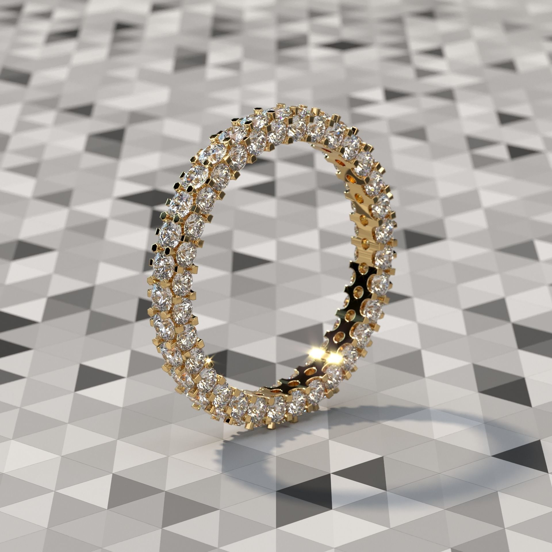 Demo collection Endless Rings US7 2mm GEM 3D print model_17