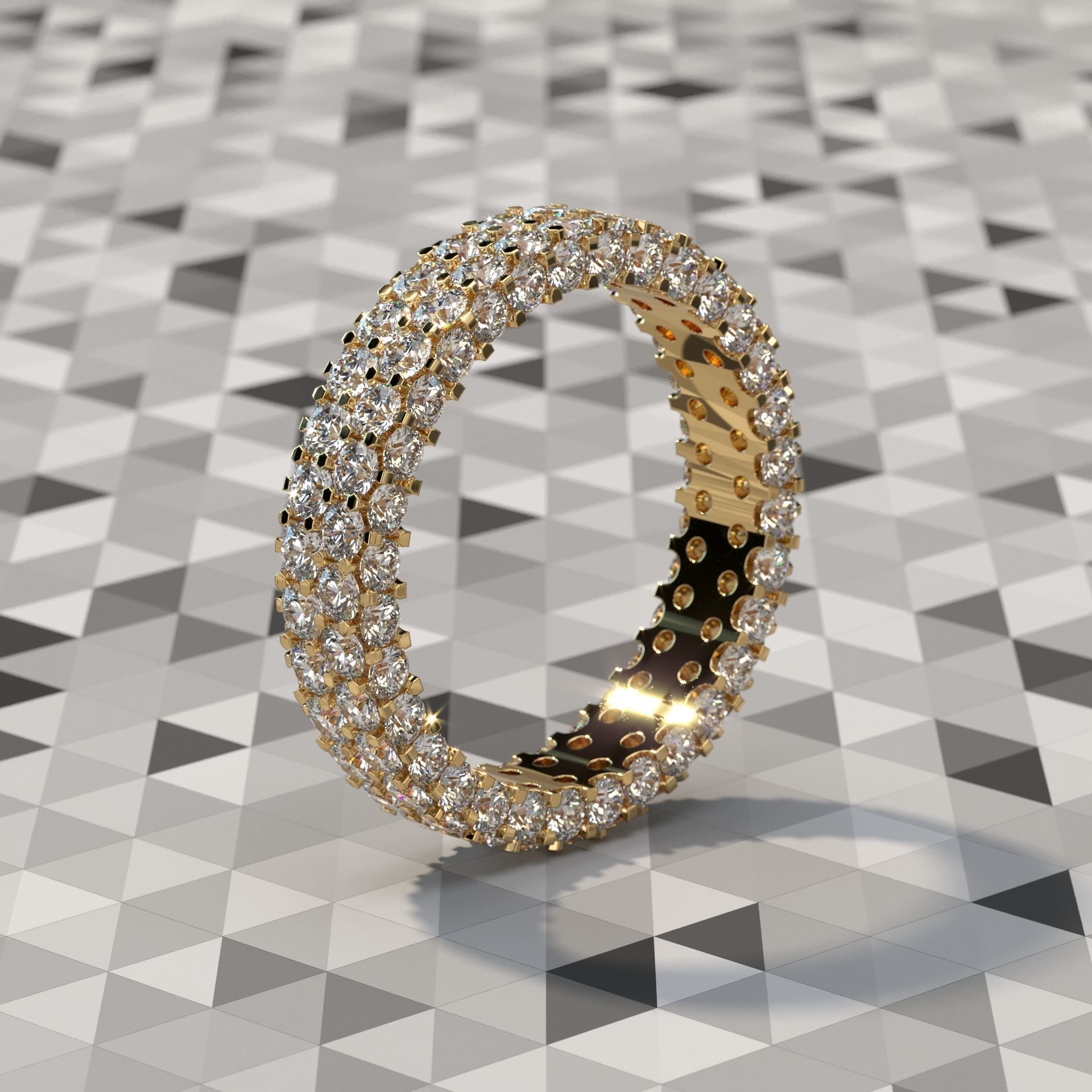 Demo collection Endless Rings US7 2mm GEM 3D print model_18