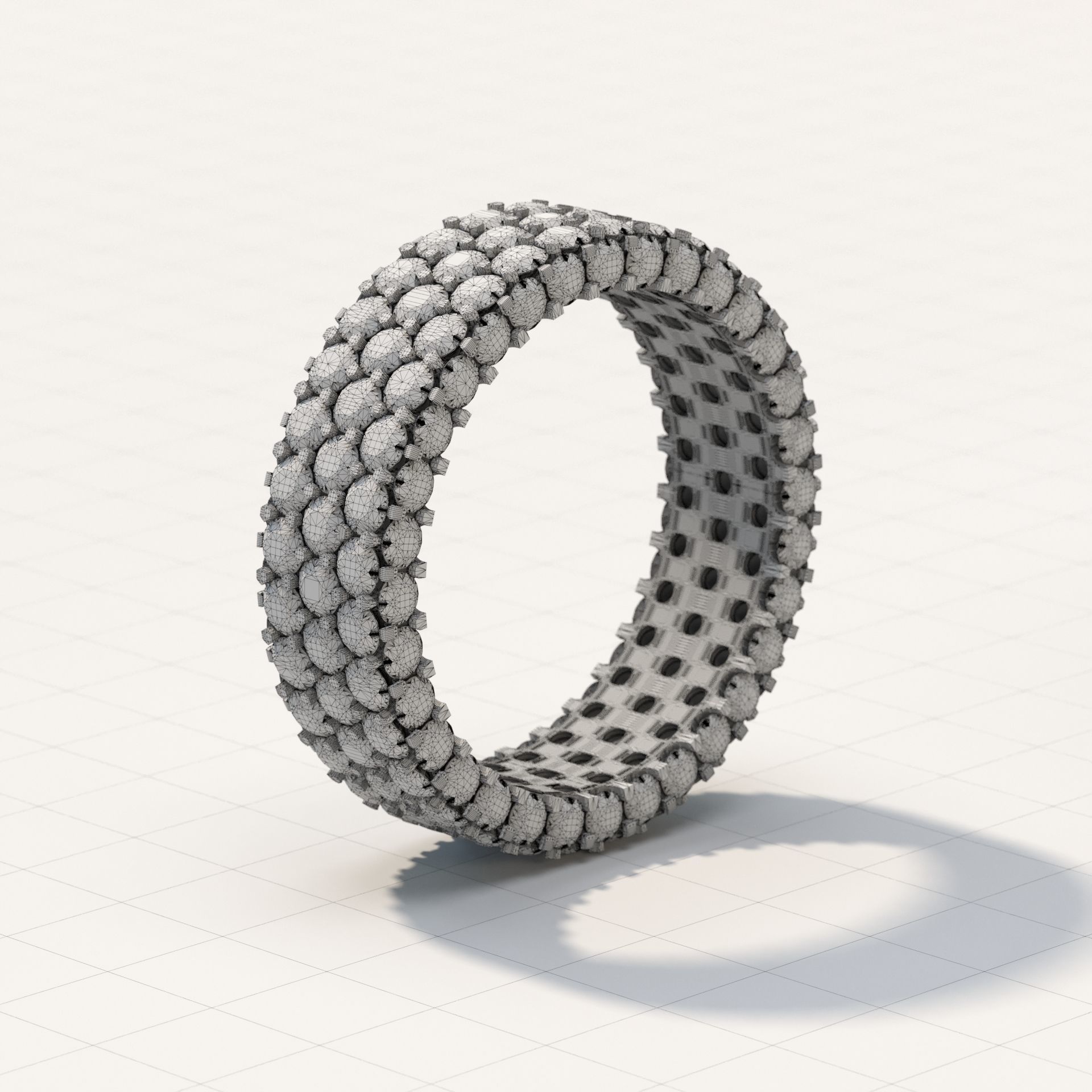 Demo collection Endless Rings US7 2mm GEM 3D print model_24