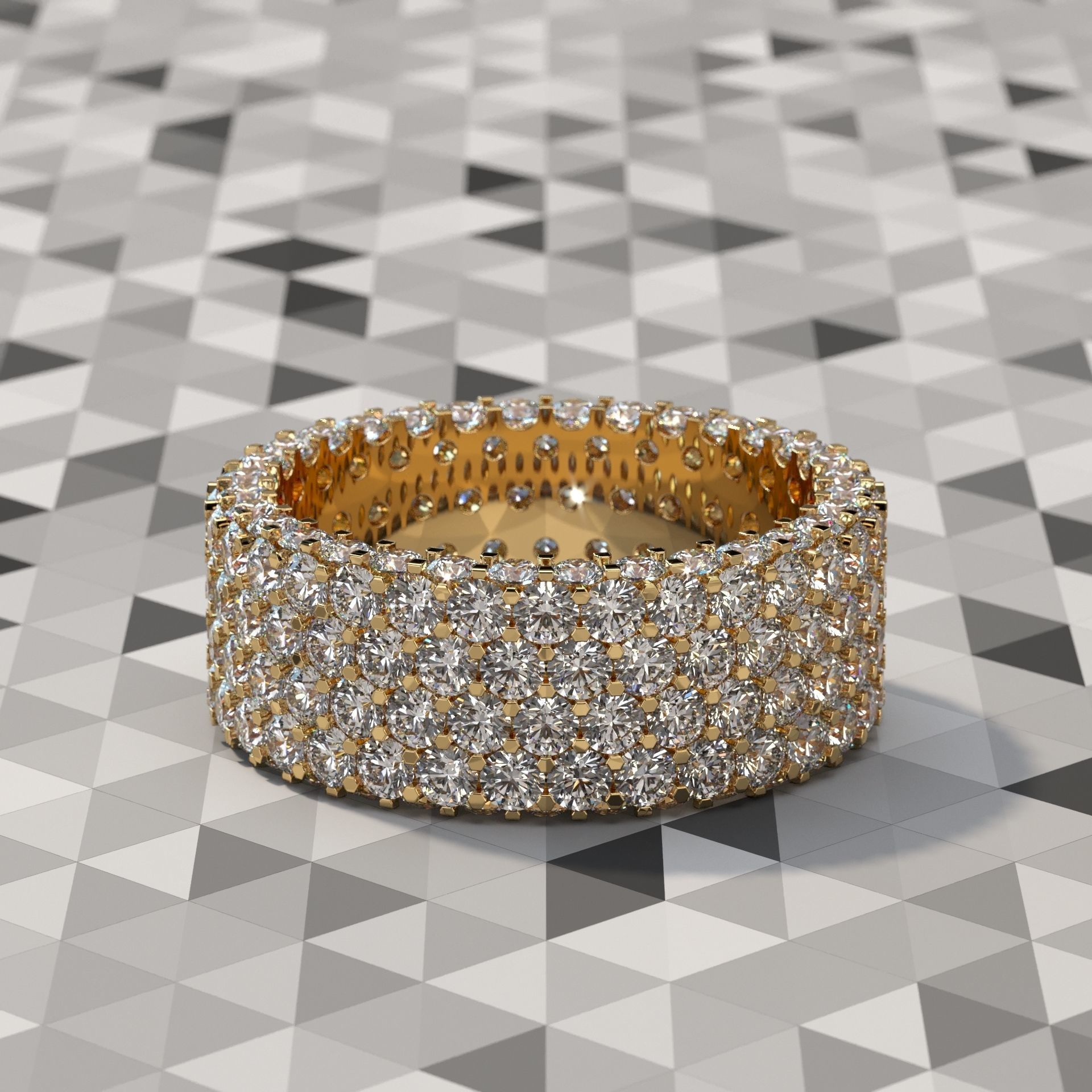 Demo collection Endless Rings US7 2mm GEM 3D print model_8