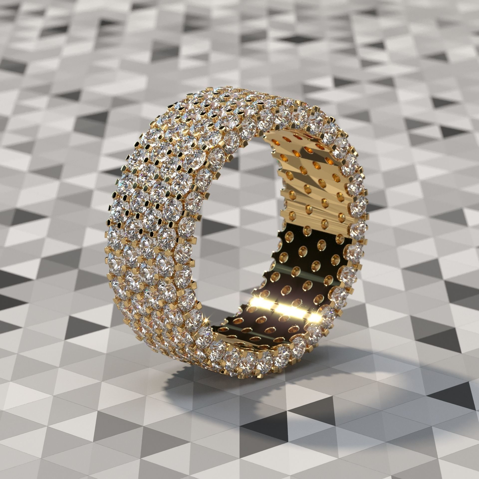 Demo collection Endless Rings US7 2mm GEM 3D print model_20