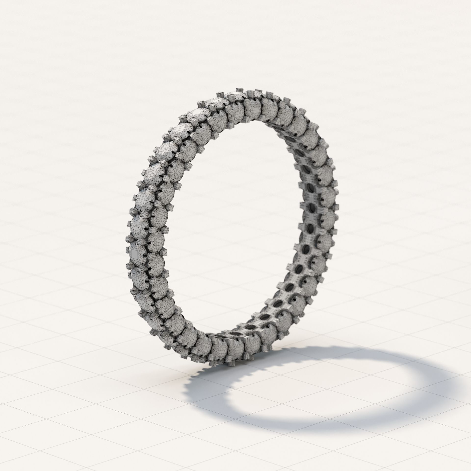 Demo collection Endless Rings US7 2mm GEM 3D print model_22
