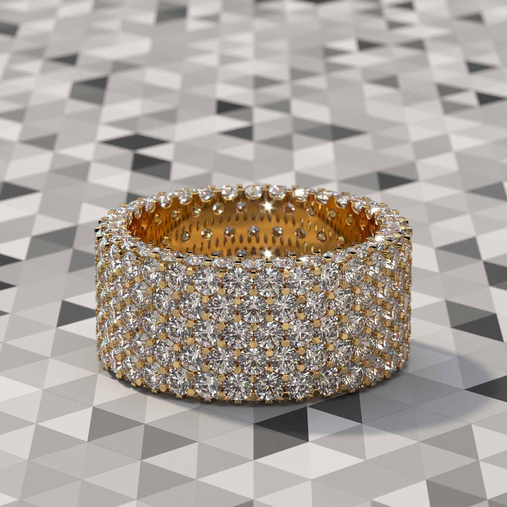 Demo collection Endless Rings US7 2mm GEM 3D print model_3