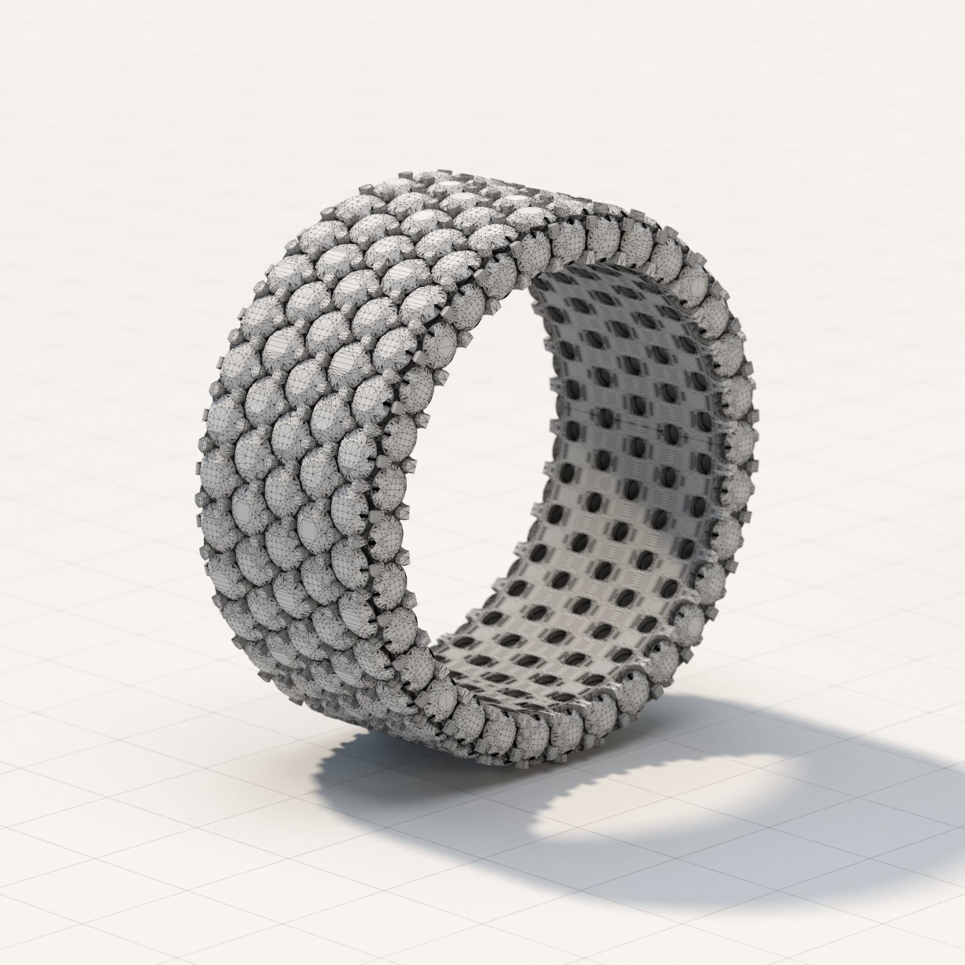 Demo collection Endless Rings US7 2mm GEM 3D print model_26