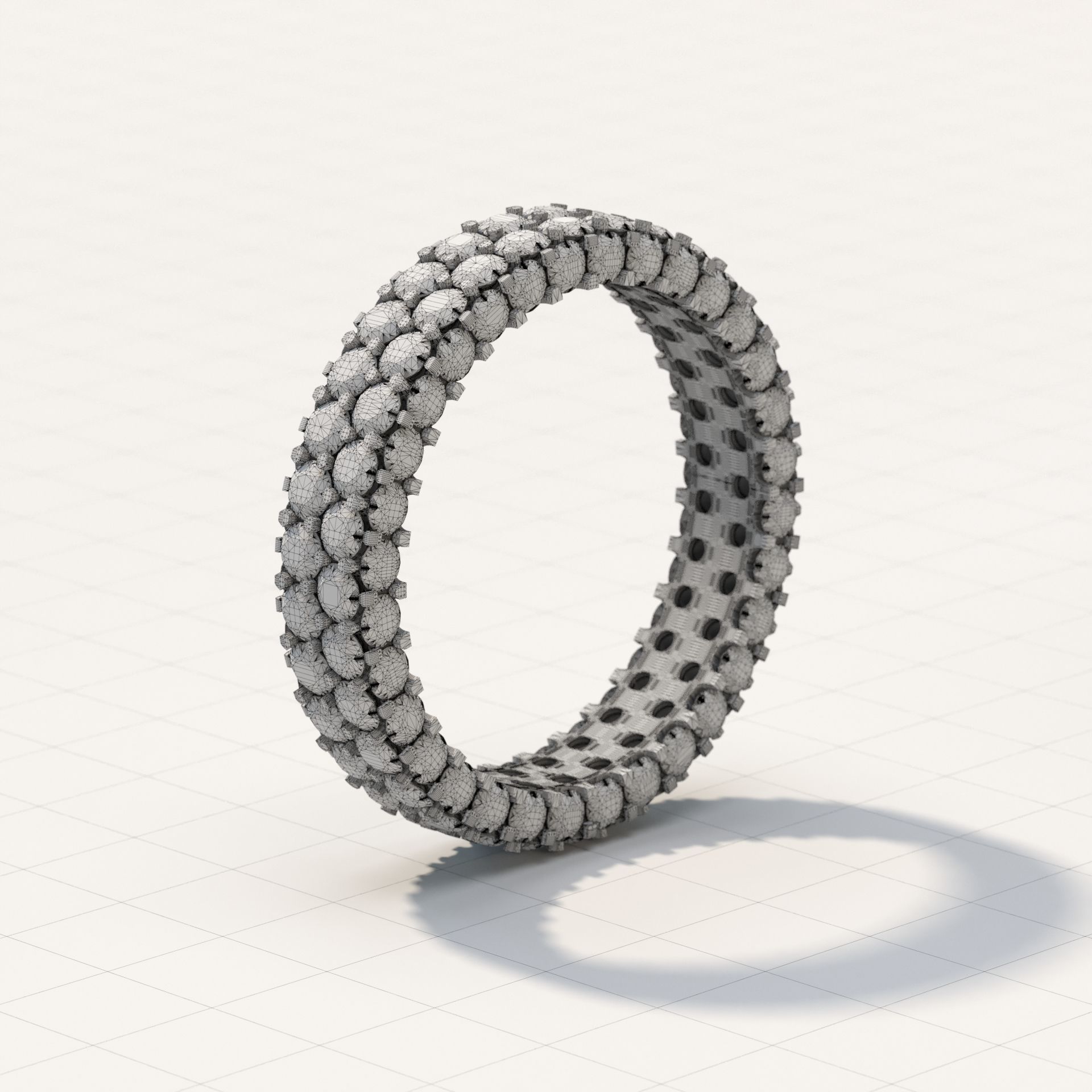 Demo collection Endless Rings US7 2mm GEM 3D print model_23