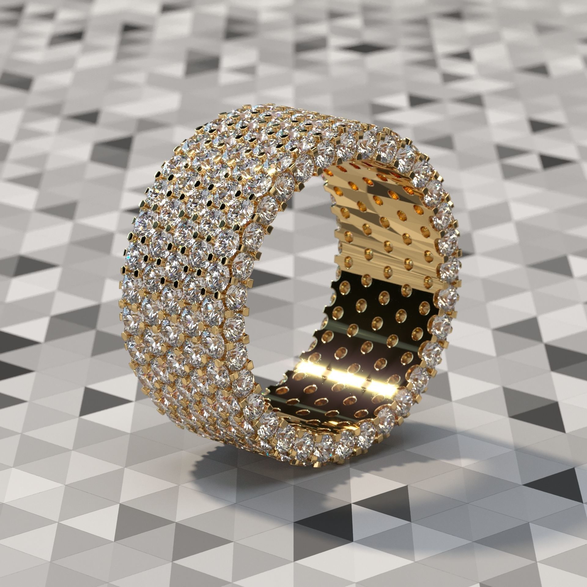 Demo collection Endless Rings US7 2mm GEM 3D print model_21