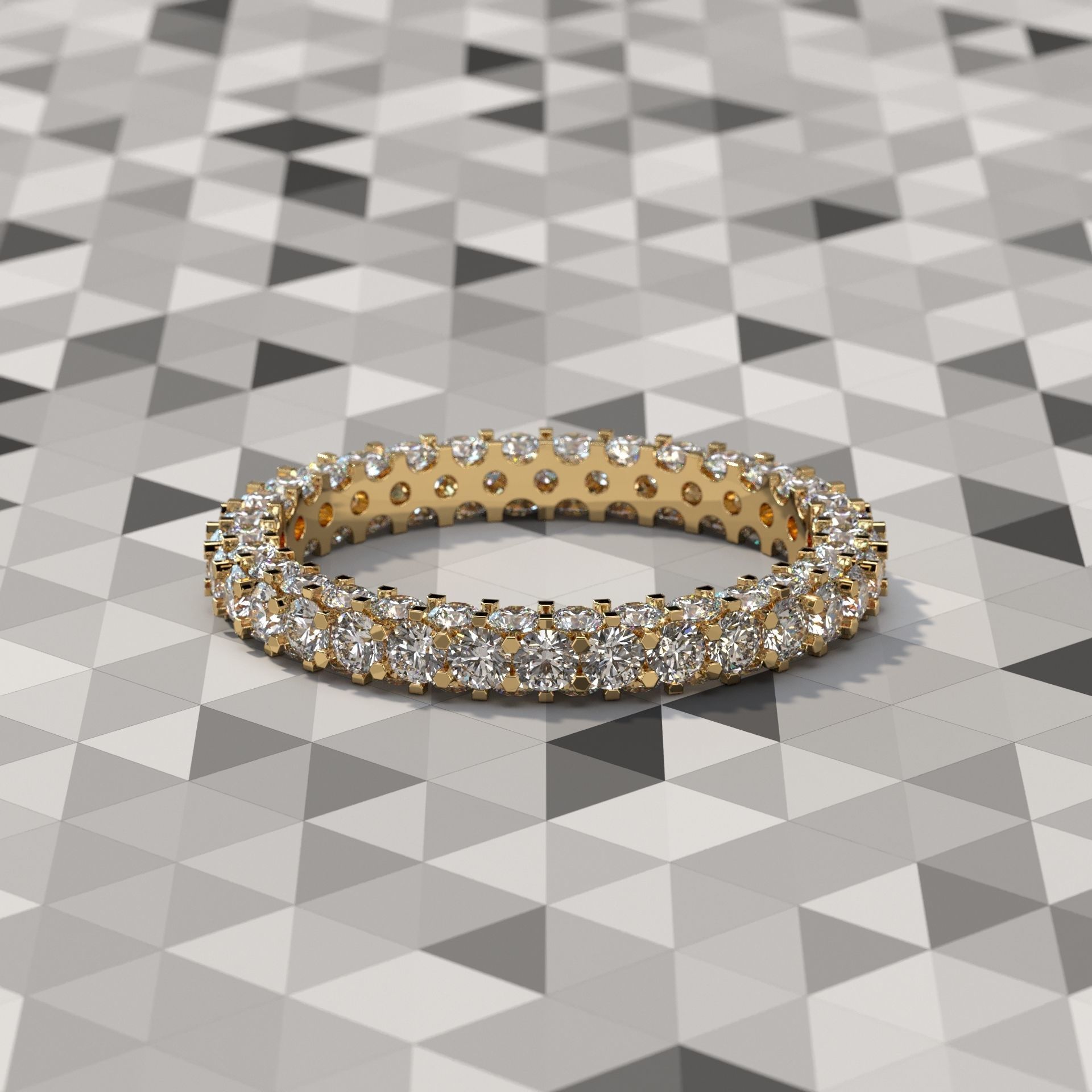 Demo collection Endless Rings US7 2mm GEM 3D print model_11